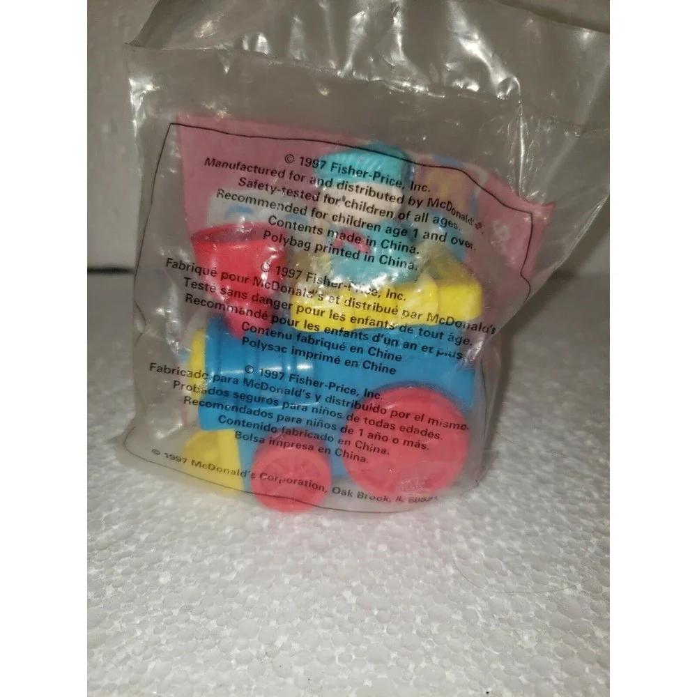 1997 Fisher Price McDonalds Happy Meal Under 3 Toy - Blue Choo Choo Train
